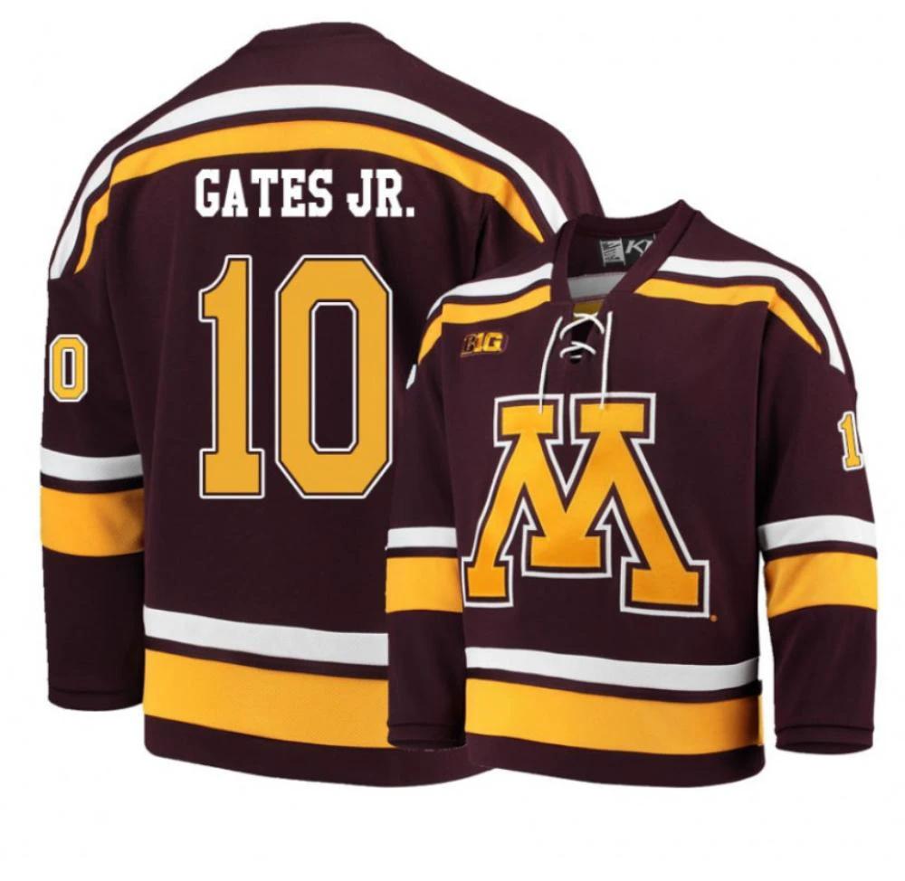 Men's Minnesota Golden Gophers #9 Samuel Walker Hockey All Stitched White Jersey by Hockey David