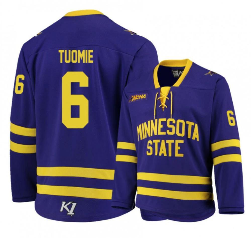 Men's Minnesota State University Mankato #2 Connor Mackey Hockey Stitched Jersey by Hockey David