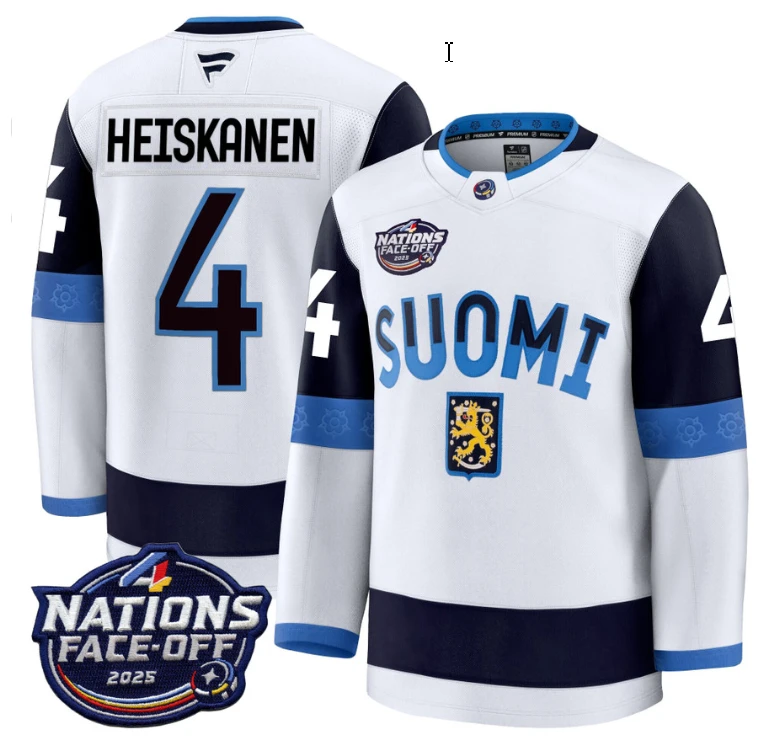 Men's Patrik Laine Jersey #29 Finland White 2025 4 Nations Face-Off Stitched (Copy) by Hockey David