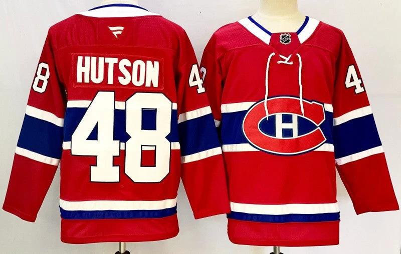 Men's Montreal Canadiens #48 Lane Hutson Jersey Stitched by Hockey David