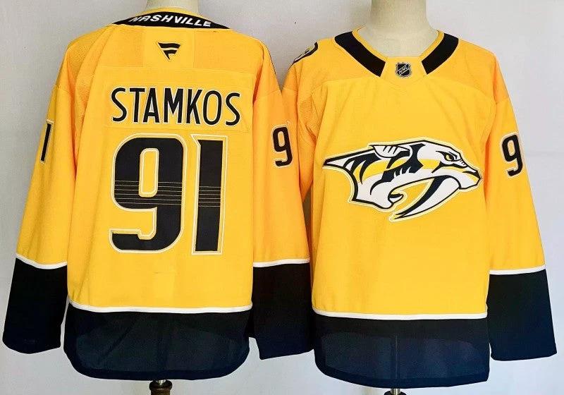 Men's Nashville Predators #91 Steven Stamkos Jersey (Copy) by Hockey David