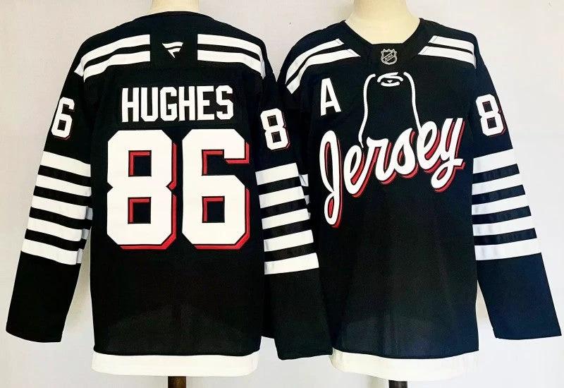 Men's New Jersey Devils #86 Jack Hughes Jersey by Hockey David