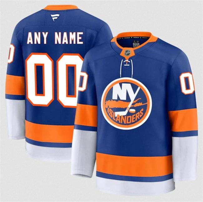Men's New York Islanders Active Player Custom Royal 2024-25 Home Stitched Hockey Jersey by Hockey David