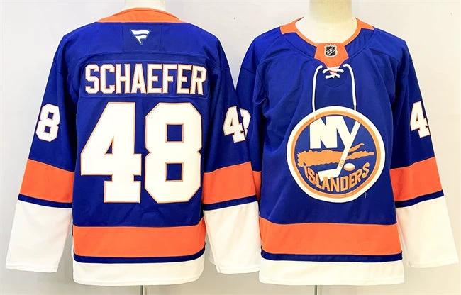 Men's New York Islanders #48 Matthew Schaefer Royal 2024-25 Home Stitched Hockey Jersey by Hockey David