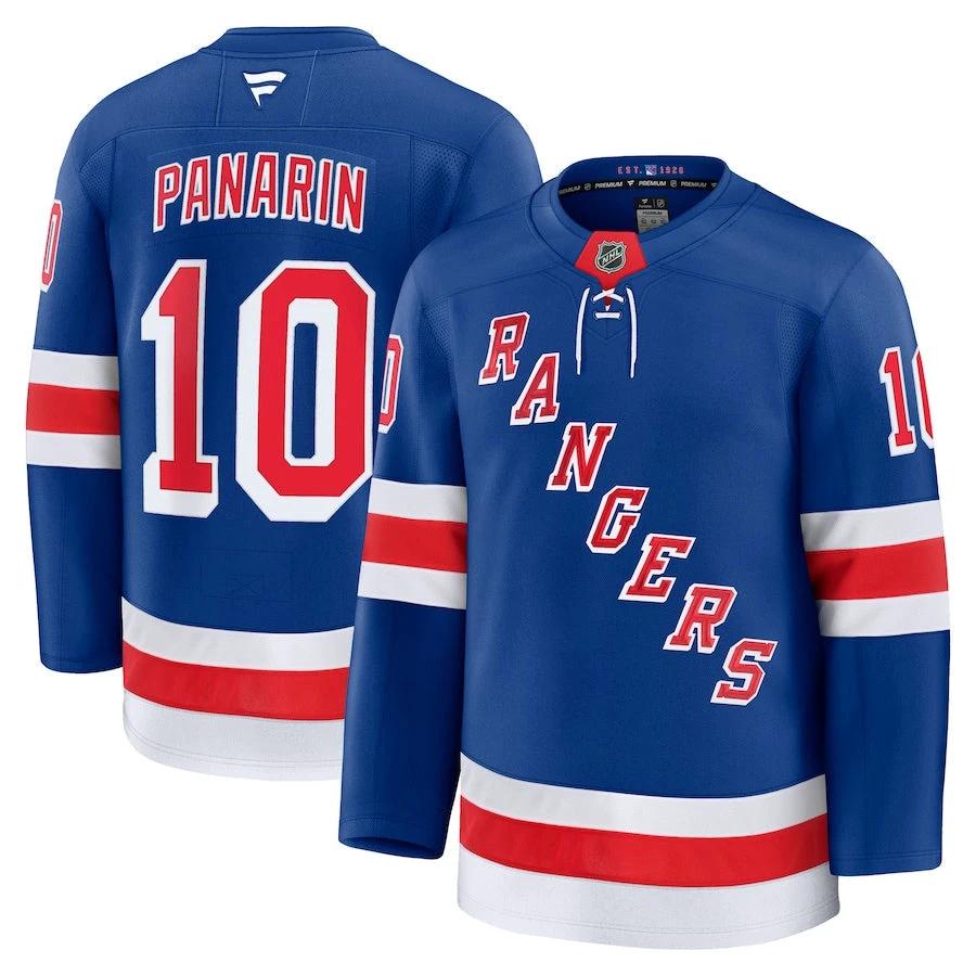 Men's New York Rangers #10 Artemi Panarin Home Premium Jersey Blue by Hockey David