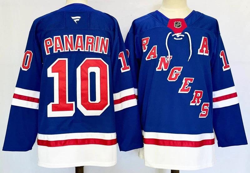 Men's New York Rangers #10 Artemi Panarin Jersey Stitched by Hockey David