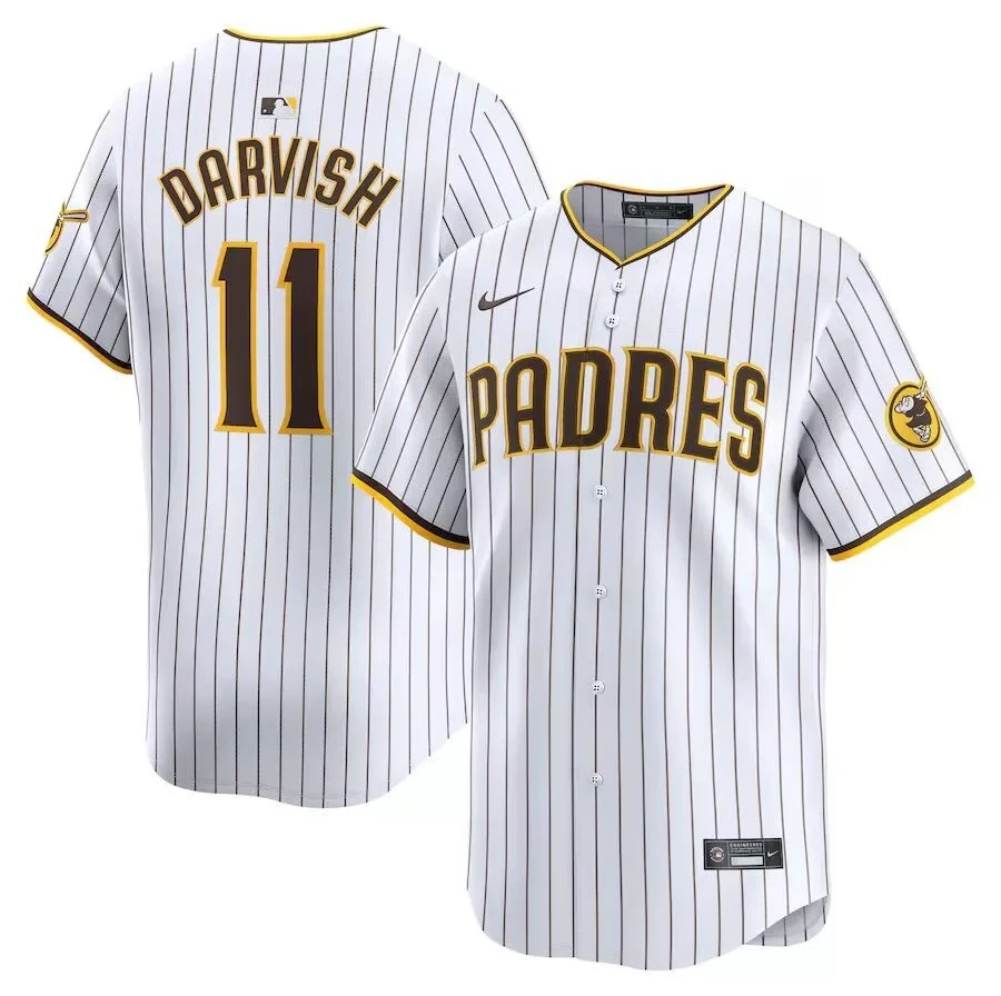 Men's Padres Yu Darvish #11 White Home Player Jersey by My Store