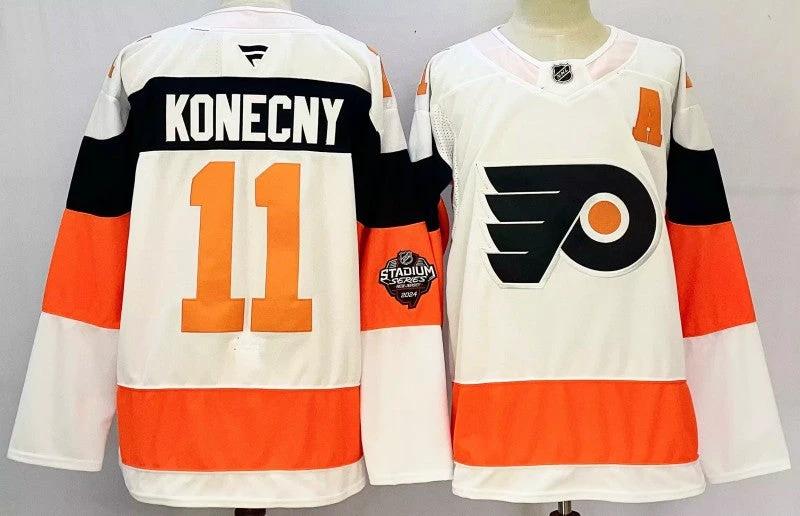 Men's Philadelphia Flyers #11 Travis Konecny Jersey by Hockey David