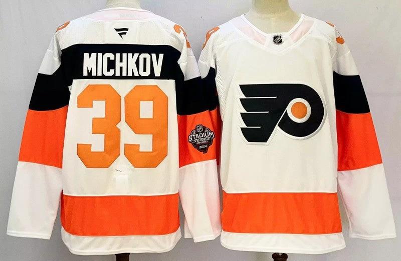 Men's Philadelphia Flyers #39 Matvei Michkov Hockey Jersey by Hockey David
