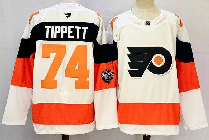 Men's Philadelphia Flyers #74 Owen Tippett Jersey by Hockey David