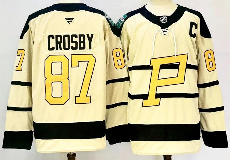 Men's Pittsburgh Penguins #87 Sidney Crosby Hockey Jersey by Hockey David