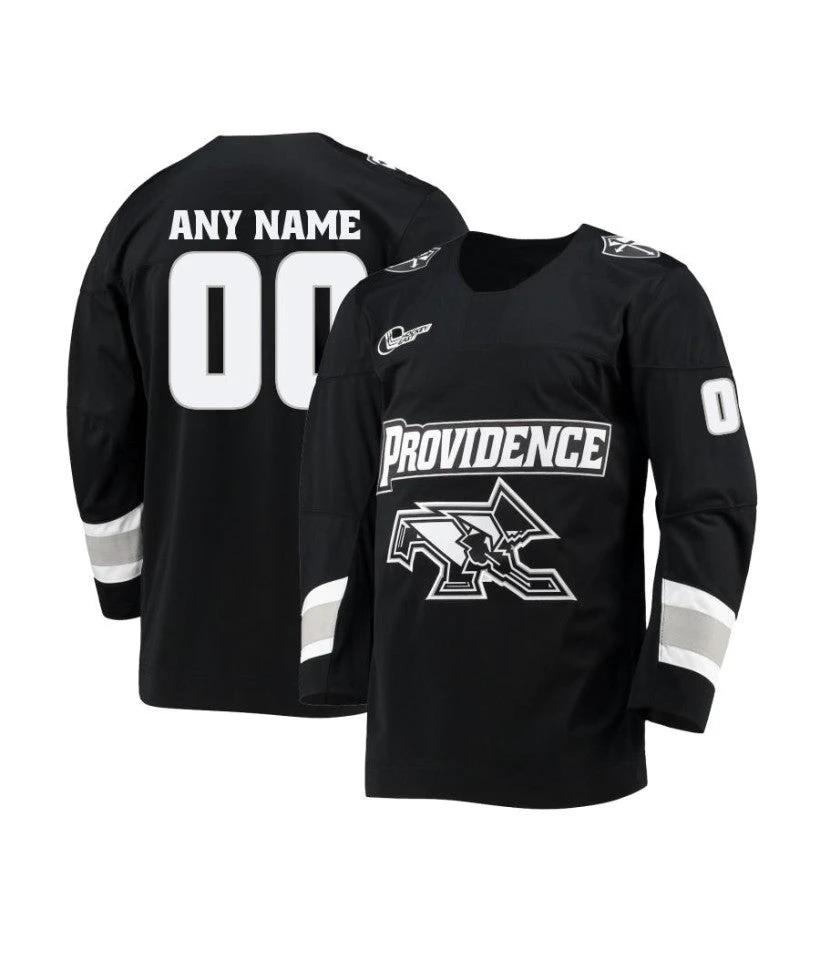 Men's Providence Friars Custom Black Hockey Jersey by Hockey David