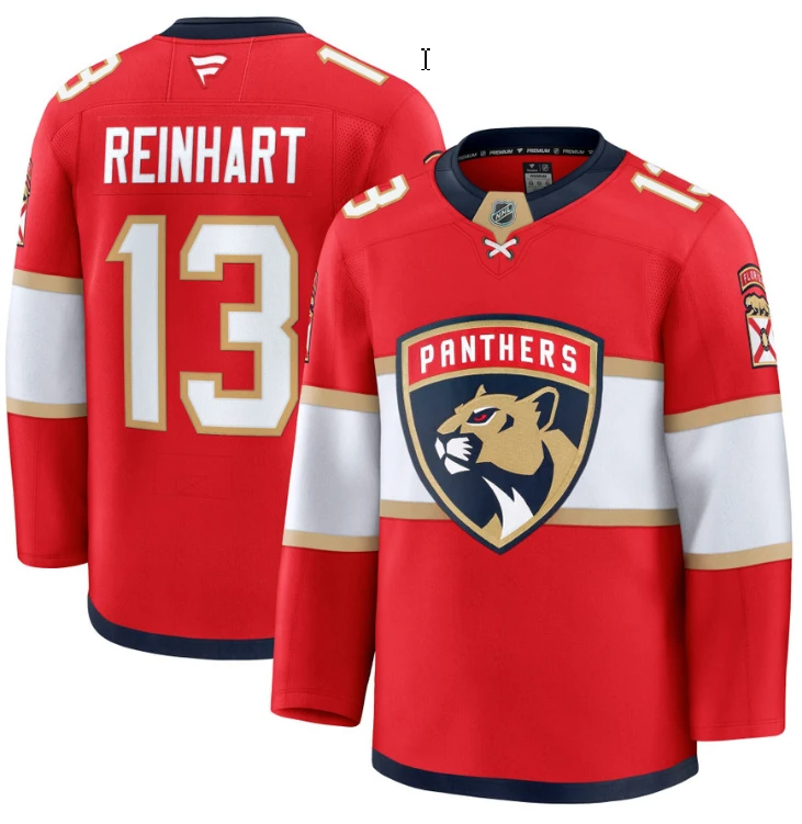 Men's Sam Reinhart Jersey #13 Florida Panthers 2025 Premium All Stitched by Hockey David