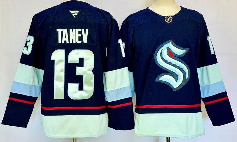 Men's Seattle Kraken #13 Brandon Tanev Jersey Stitched by Hockey David