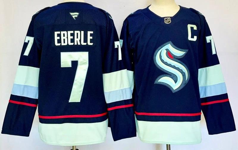 Men's Seattle Kraken #7 Jordan Eberle Jersey Stitched by Hockey David
