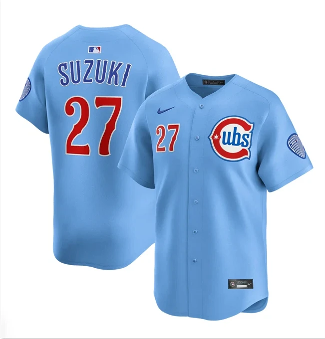 Men's Seiya Suzuki Blue 2024-25 2nd Alternate Limited Stitched Jersey #27 by My Store
