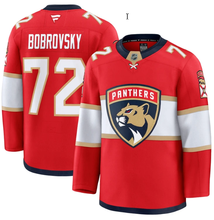 Men's Sergei Bobrovsky Jersey #72 Florida Panthers 2025 Premium All Stitched by Hockey David