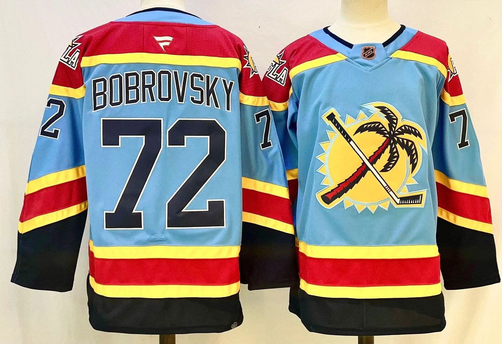 Men’s Sergei Bobrovsky Jersey #72 Florida Panthers Blue All Stitched by Hockey David