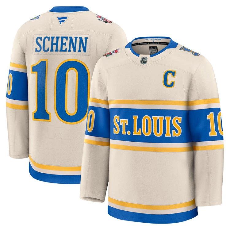 Men's St. Louis Blues #10 Brayden Schenn 2025 Winter Classic Jersey by Hockey David