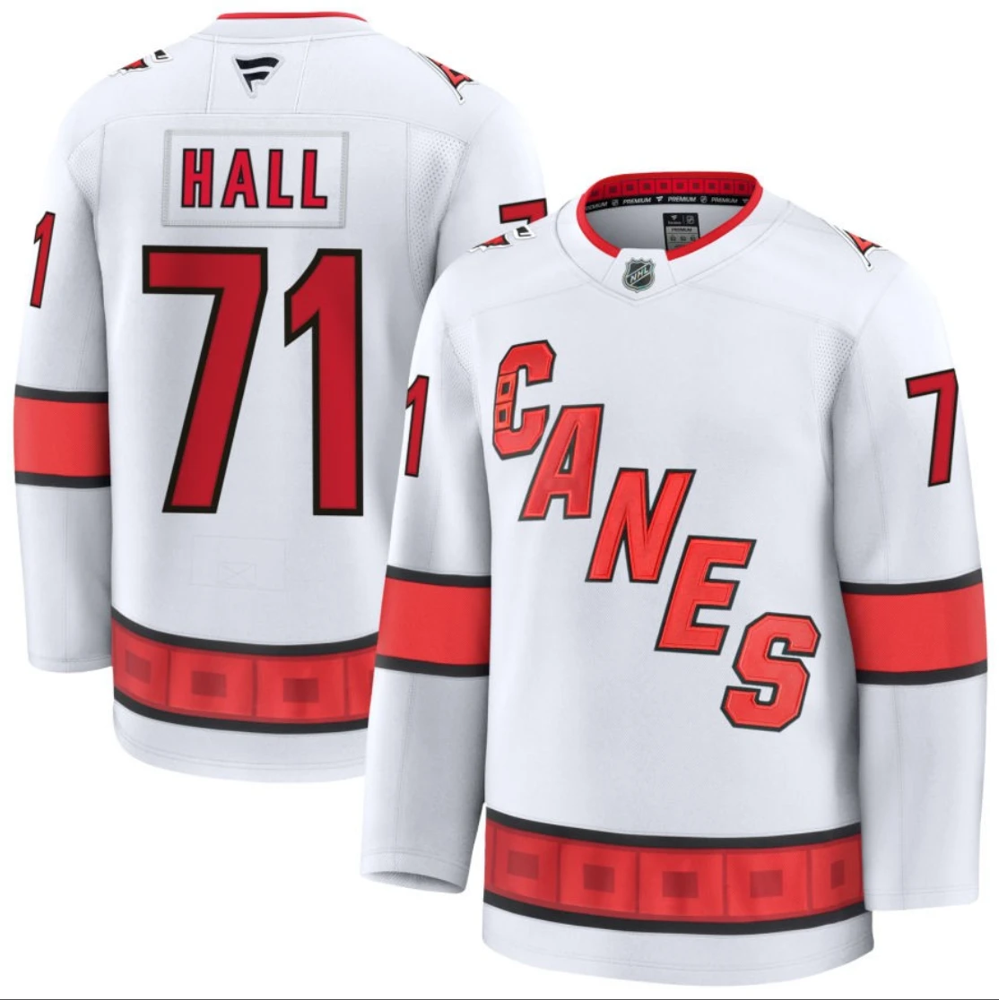 Men's Taylor Hall Jersey #71 Carolina Hurricanes All Stitched by Hockey David