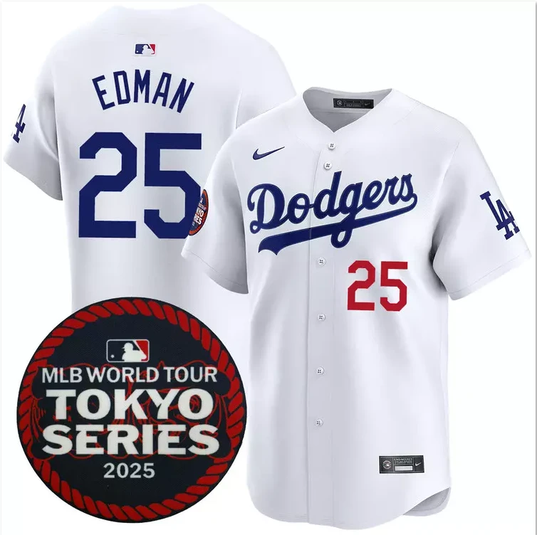 Men's Tommy Edman 2025 World Tour Series Home Replica Player Jersey #25 Stitched by My Store