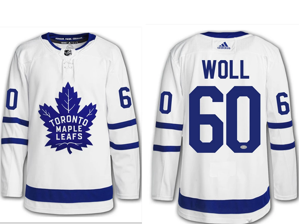 Men's Toronto Maple Leafs #60 Joseph Woll White Adidas Stitched NHL Jersey by Hockey David