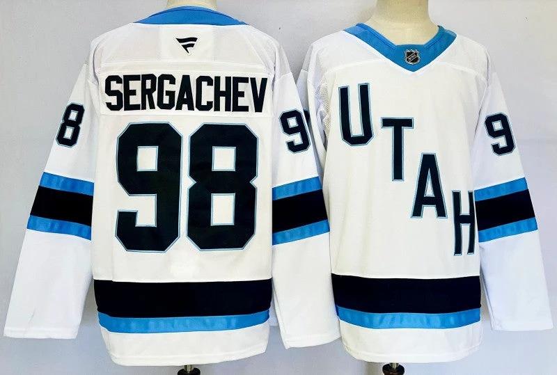 Men's Utah Hockey Club #98 Mikhail Sergachev Jersey Stitched by Hockey David