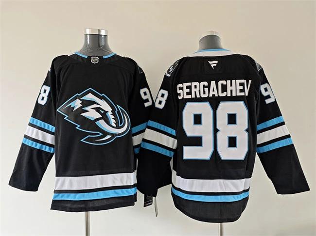 Men's Utah Mammoth #98 Mikhail Sergachev Navy 2025 Stitched Jersey by Hockey David