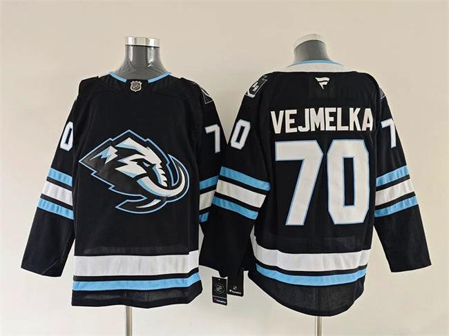 Men's Utah #70 Karel Vejmelka Navy 2025 Stitched Jersey by Hockey David