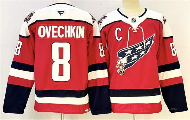 Men's Washington Capitals #8 Alexander Ovechkin Navy With C Patch Stitched Hockey Jersey by Hockey David