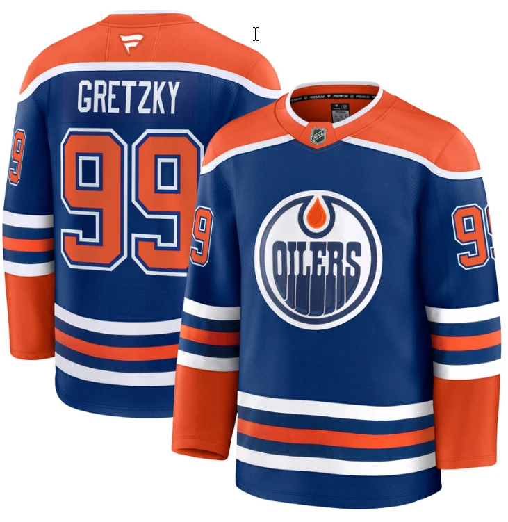Men's Wayne Gretzky Jersey #99 Edmonton Oilers 2025 Premium Home All Stitched by Hockey David