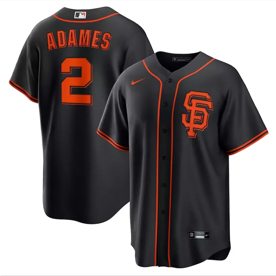 Men's Willy Adames Black Alternate Replica All Stitched Jersey by My Store