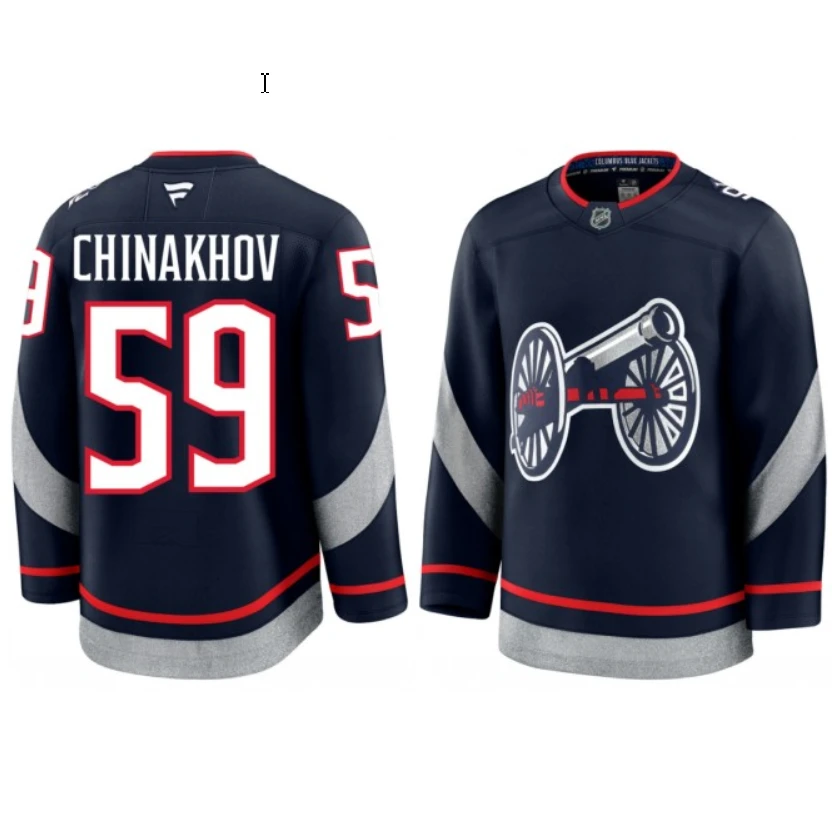 Men's Yegor Chinakhov Jersey #59 Columbus Blue Jackets 2025 Stadium Series by Hockey David
