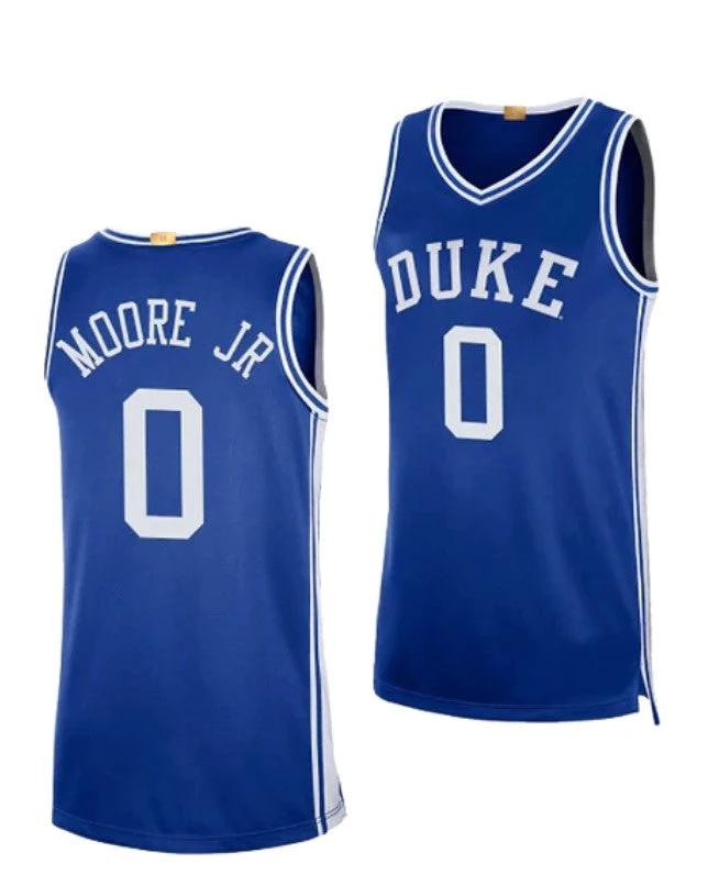 Men's #0 Wendell Moore Jr Jersey Duke Blue Devils College Basketball Jerseys Blue by My store basketball
