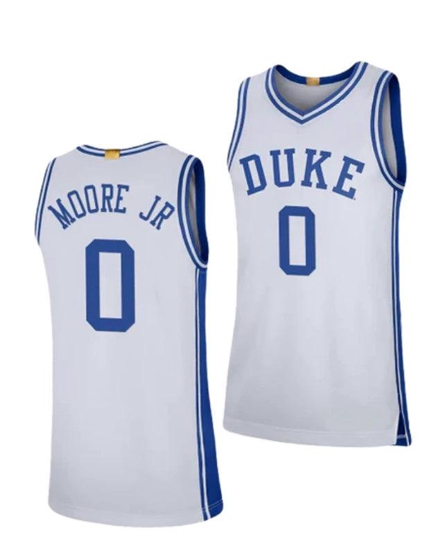 Men's #0 Wendell Moore Jr Jersey Duke Blue Devils College Basketball Jerseys White by My store basketball