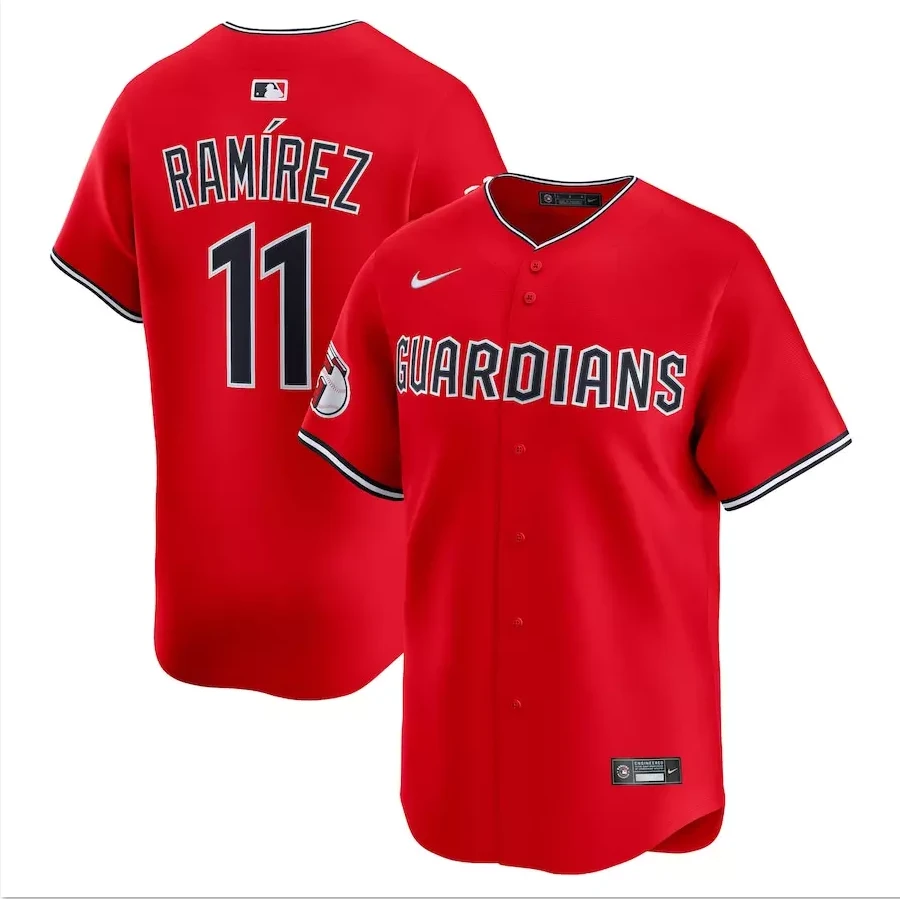 Men's #11 Jose Ramirez Two Colors Limited All Stitched Jersey Red by My Store