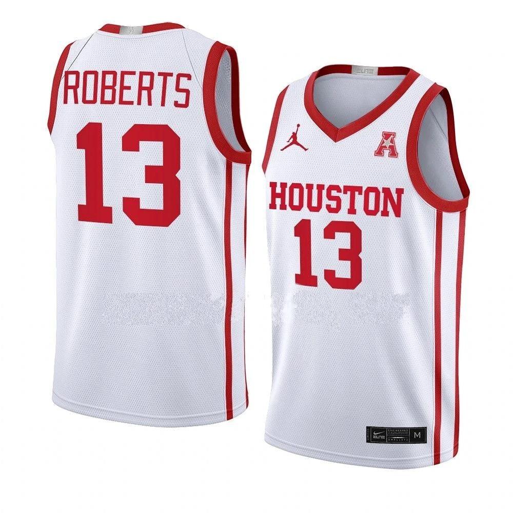 Men's #21 Emanuel Sharp Jersey Houston Cougars College Basketball Jerseys Red by My store basketball