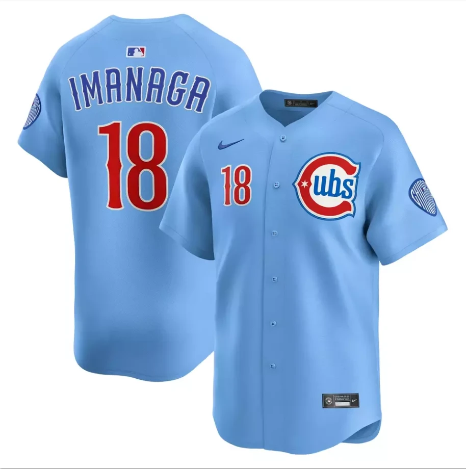 Men's #18 Shōta Imanaga Blue Alternate 2 2025 Limited All Stitched Jersey by My Store