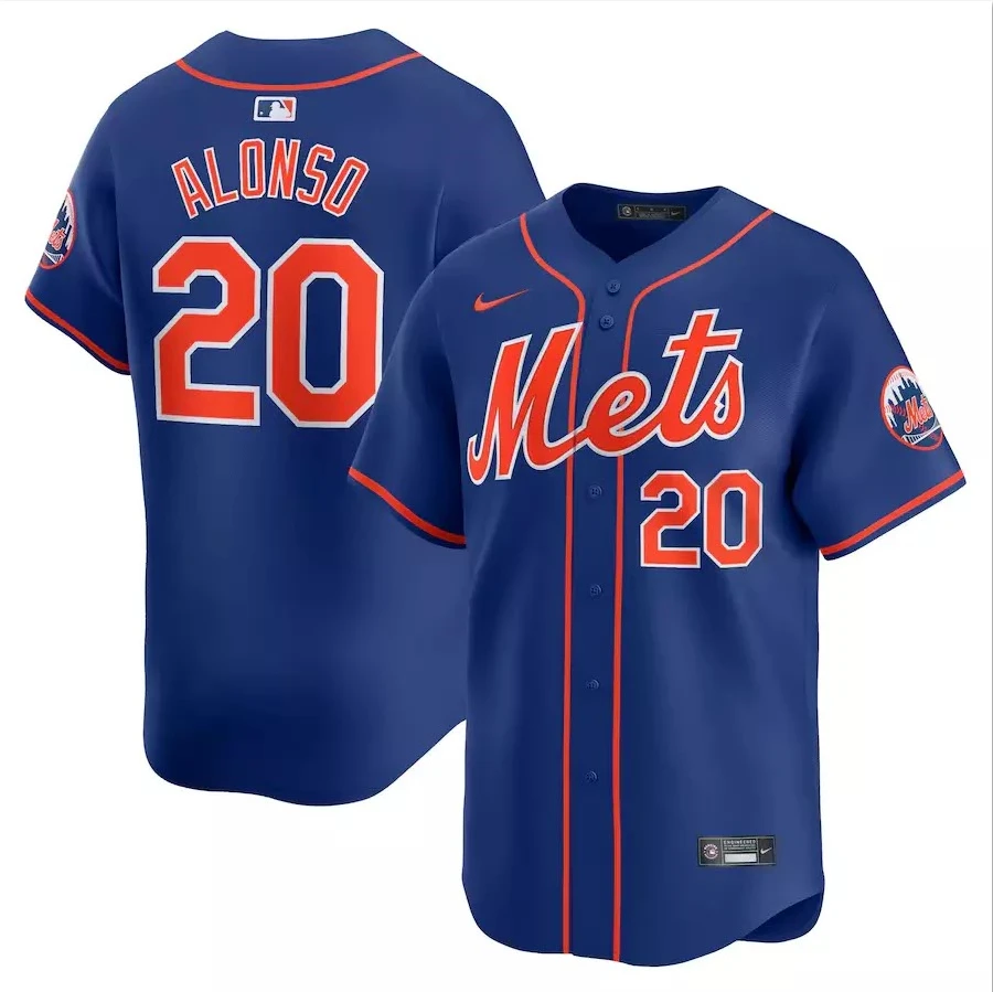 Men's #20 Pete Alonso Royal Alternate Limited Player All Stitched Jersey by My Store