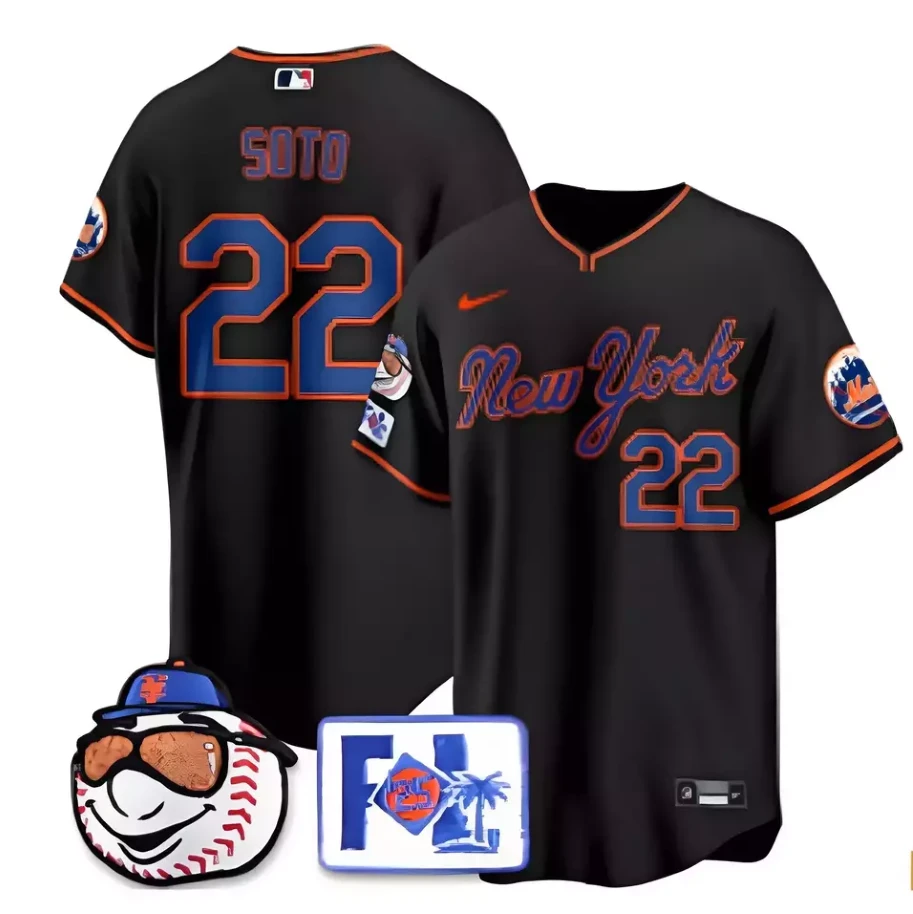 Men's #22 Juan Soto 2025 Spring Training Limited All Stitched Jersey Black by My Store