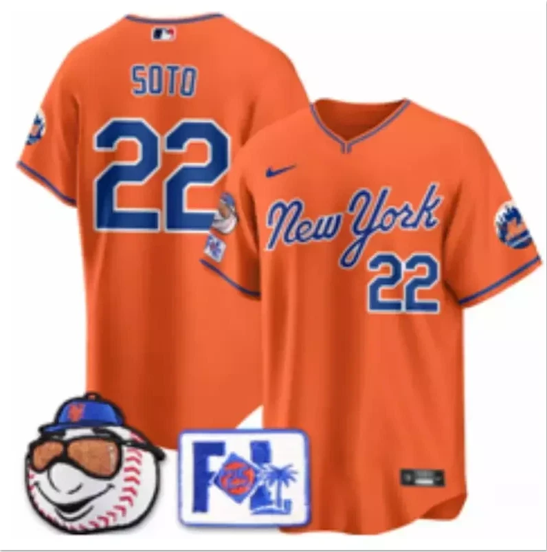 Men's #22 Juan Soto 2025 Spring Training Limited All Stitched Jersey Orange by My Store