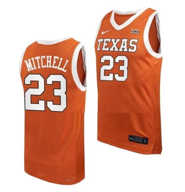 Men's #23 Dillon Mitchell Jersey Texas Longhorns College Basketball Jerseys Orange by My store basketball