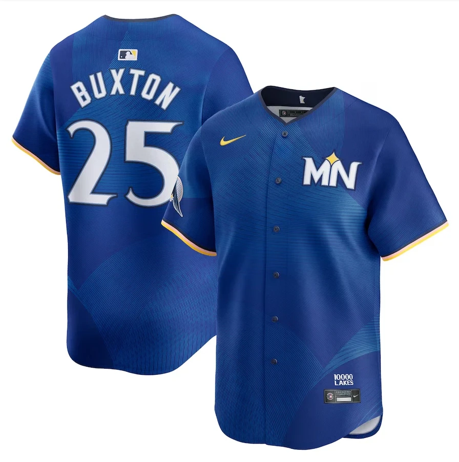 Men's #25 Byron Buxton Royal City Connect Limited All Stitched Jersey by My Store