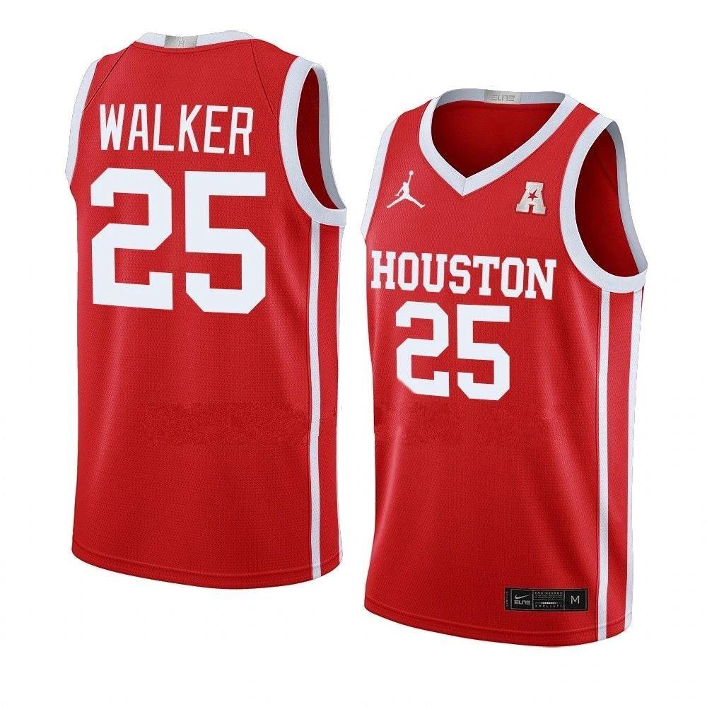 Men's #25 Jarace Walker Jersey Houston Cougars College Basketball Jerseys Red by My store basketball