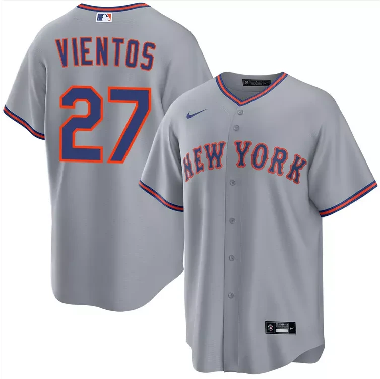 Men's #27 Mark Vientos Gray 2025 RoadLimited All Stitched Jersey by My Store