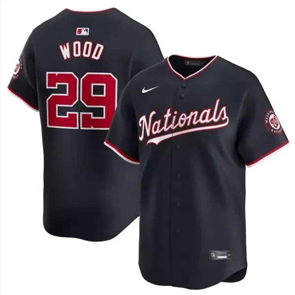 Men's #29 James Wood Navy 2024 Alternate Limited Stitched Jersey by My Store