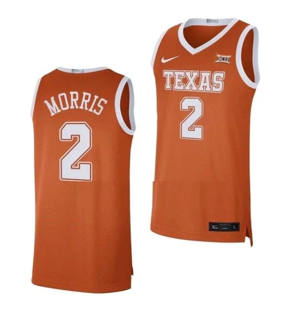 Men's #2 Arterio Morris Jersey Texas Longhorns College Basketball Jerseys Orange by My store basketball