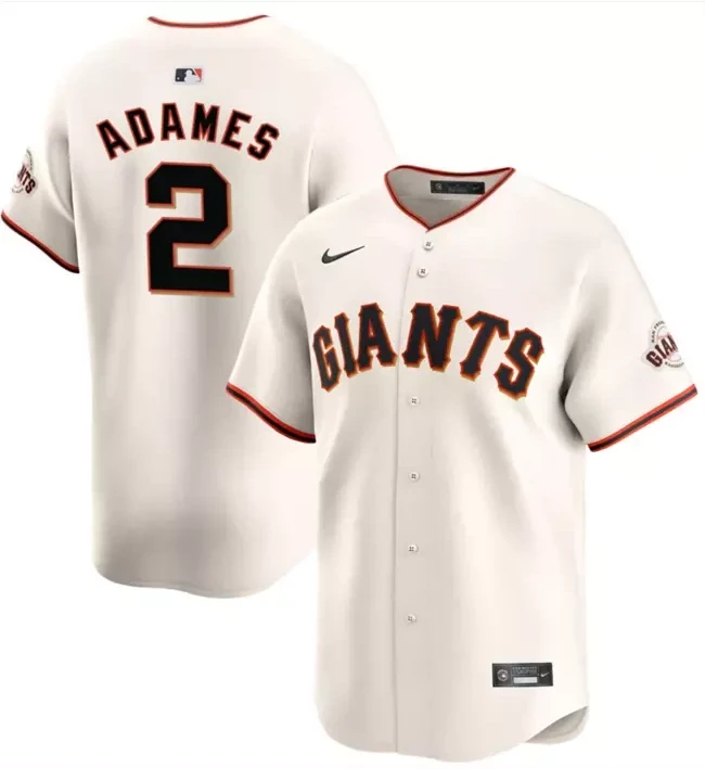 Men's #2 Willy Adames Cream Home Limited All Stitched Jersey by My Store