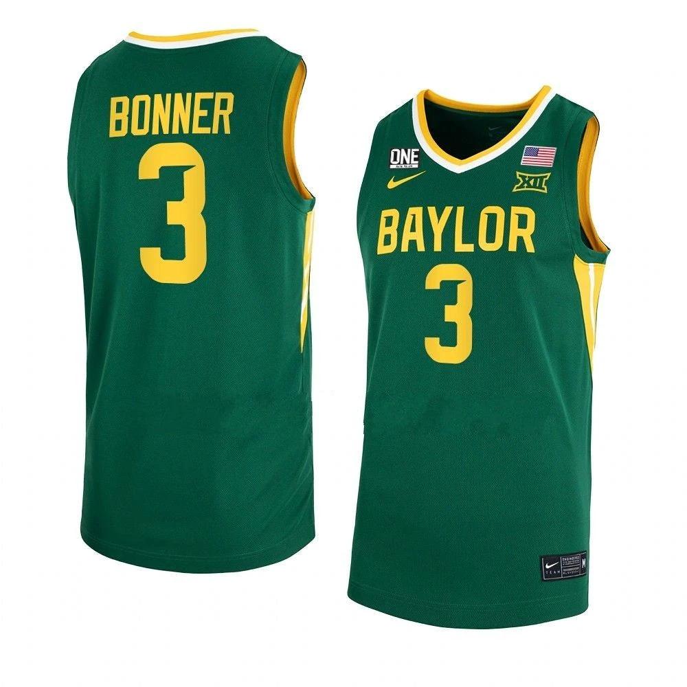 Men's #3 Dale Bonner Jersey Baylor Bears College Basketball Jerseys Green by My store basketball