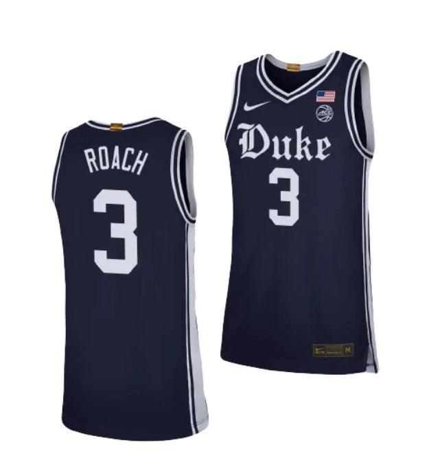 Men's #3 Jeremy Roach Jersey Duke Blue Devils College Basketball Jerseys Navy by My store basketball